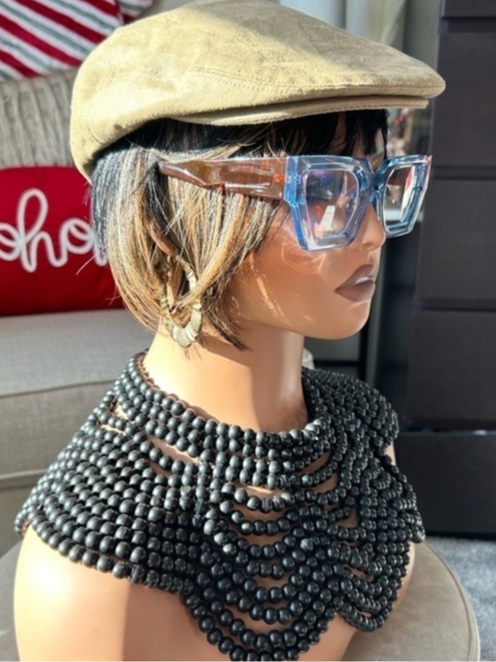 🌸 NEW clear lens personality transparent square statement glasses
